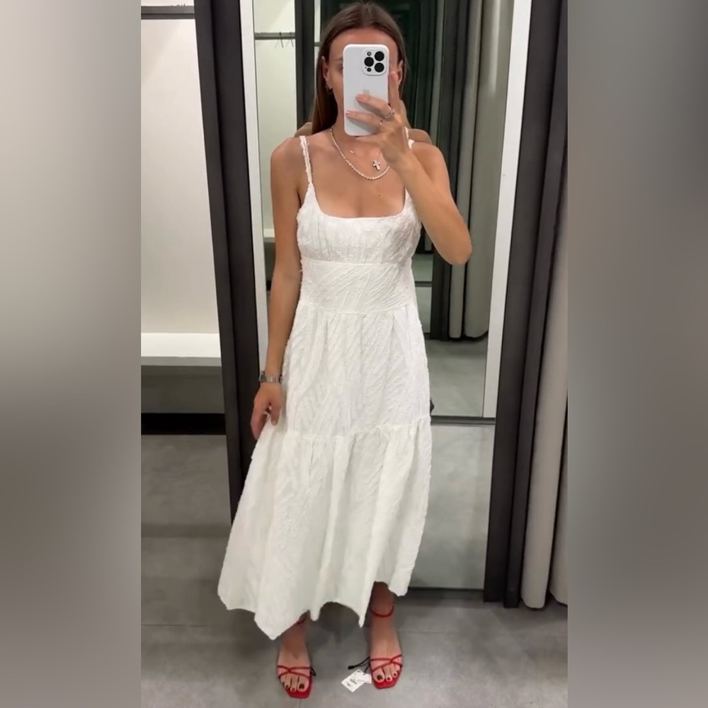 ZARA BLOGGERS’ FAVORITE FRAYED JACQUARD DRESS ZW COLLECTION